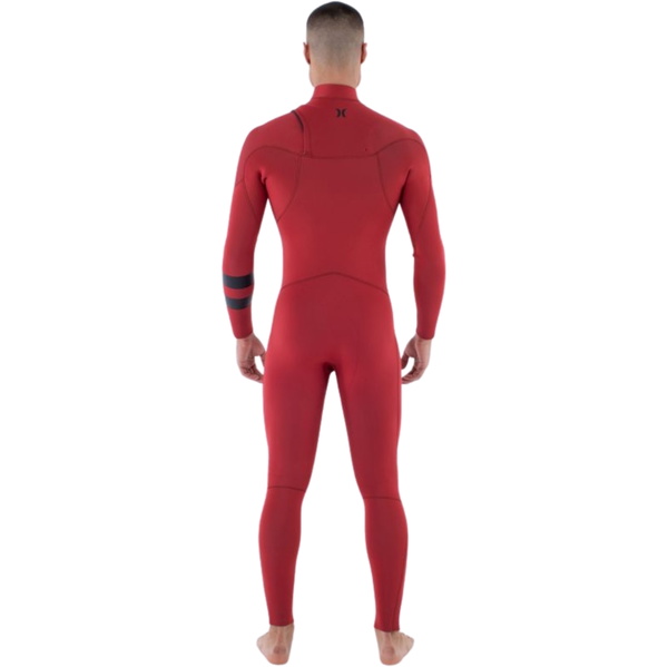 2025 Hurley Mens Air 4/3mm Chest Zip Wetsuit MFS0013413 - American Beauty